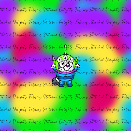 Pups Dress Ups Toy Story Rainbow Splotches Alien Panel