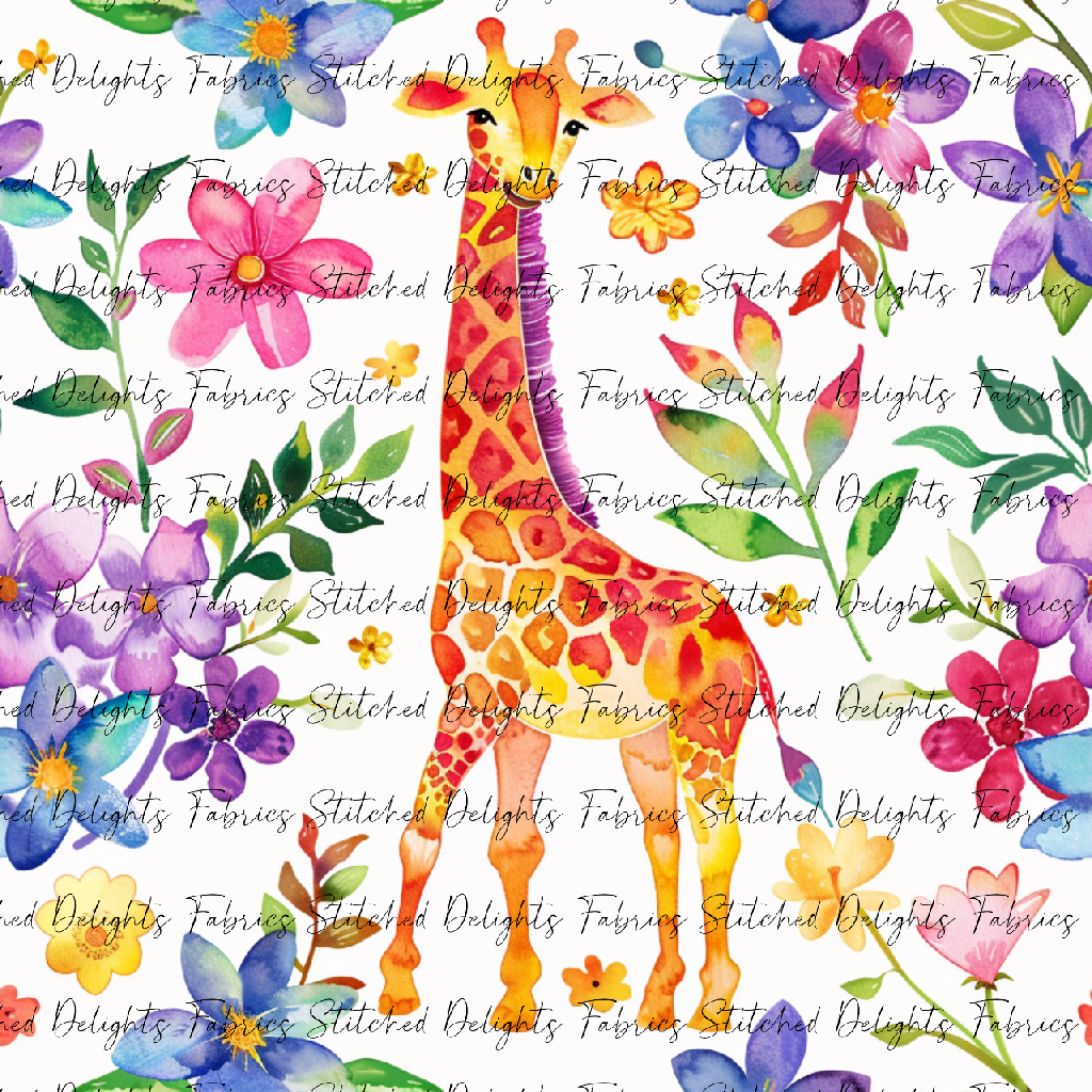 Floral Animals Giraffe 5