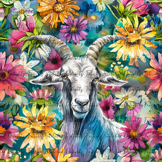 Floral Animals Goat 2