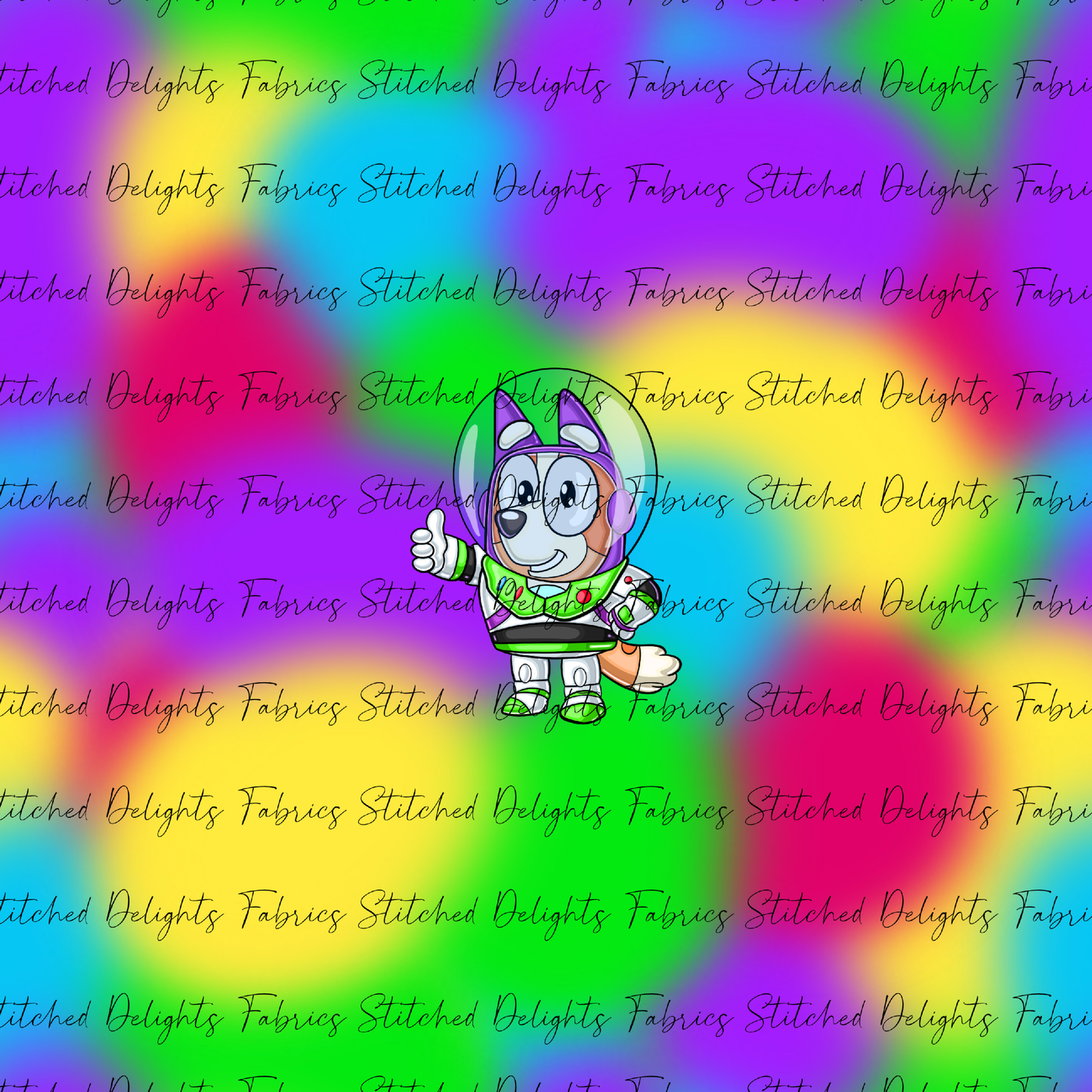 Pups Dress Ups Toy Story Rainbow Splotches Buzz Panel