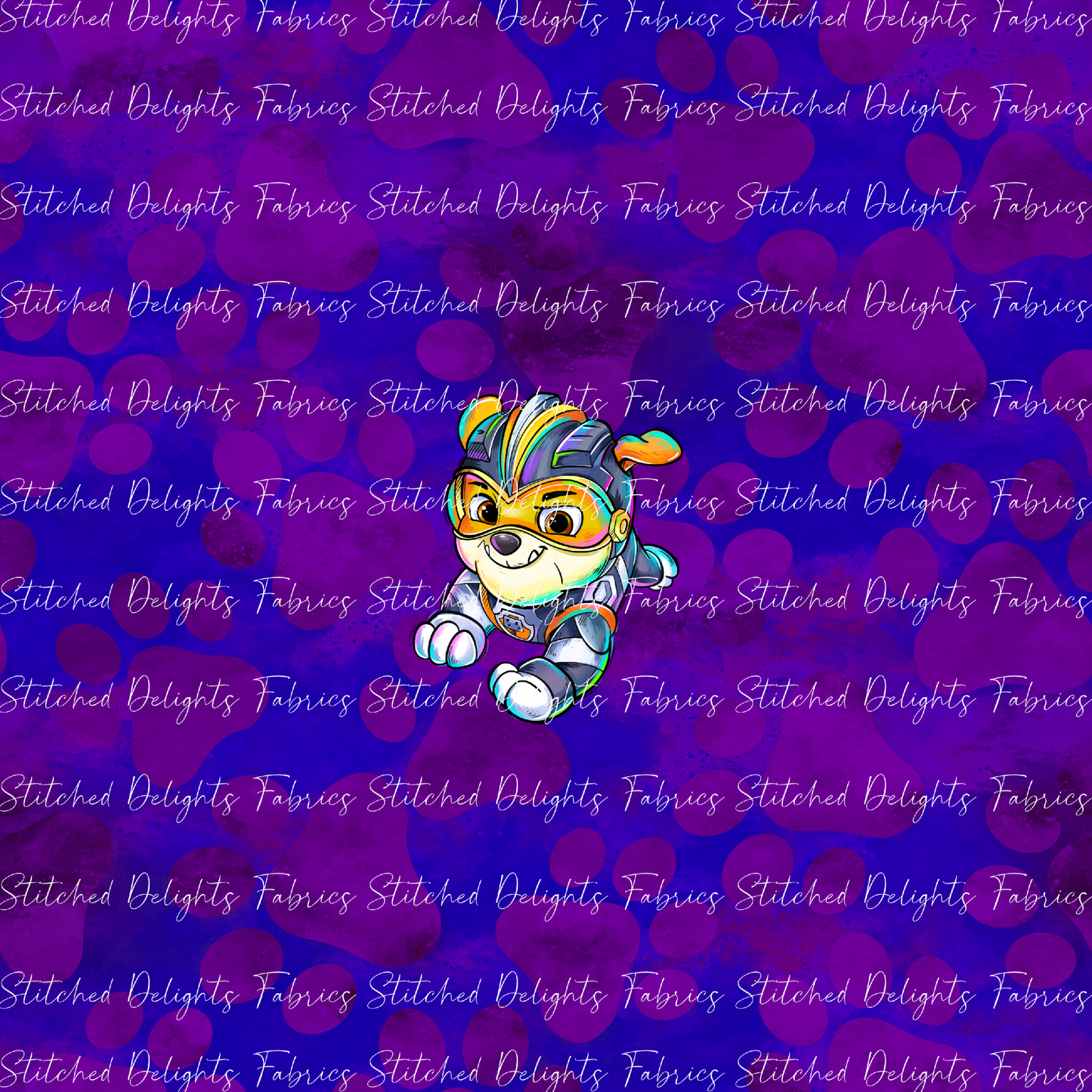 Mighty Pups Blue Purple Rubble Panel