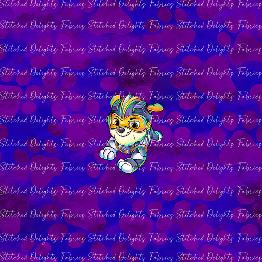 Mighty Pups Blue Purple Rubble Panel