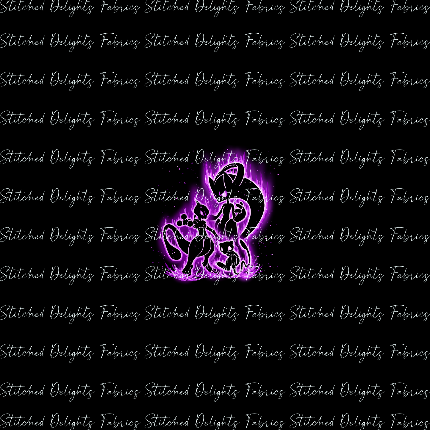 Poke Silhouettes Mew Evolutions Panel