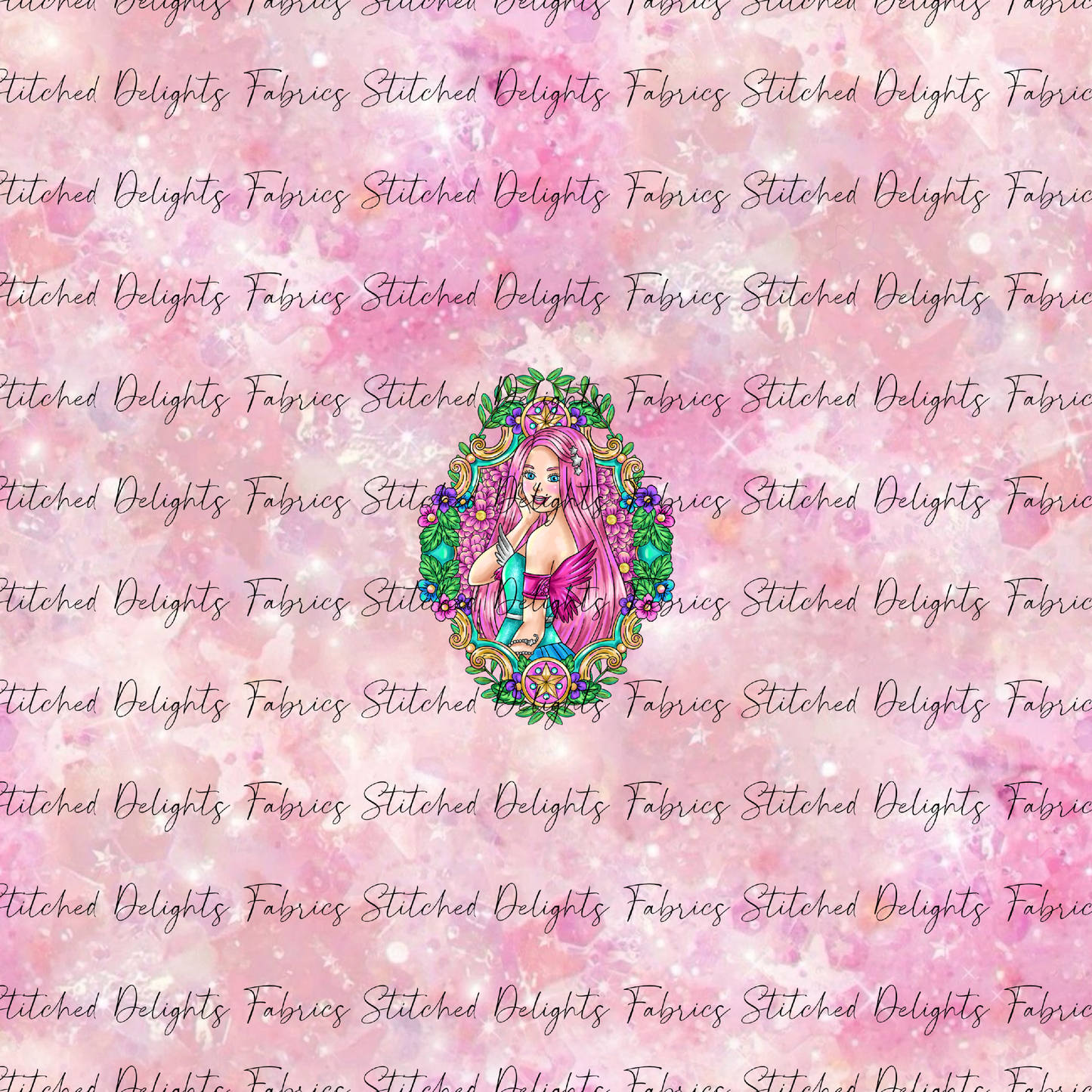 Barbie's Magical Touch Malibu Barbie Pink Gold Sparkles Panel