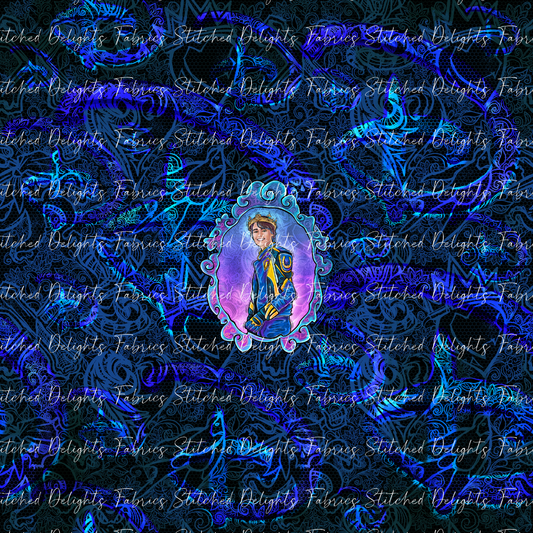 Descendants Neon Blue Ben Portrait Panel