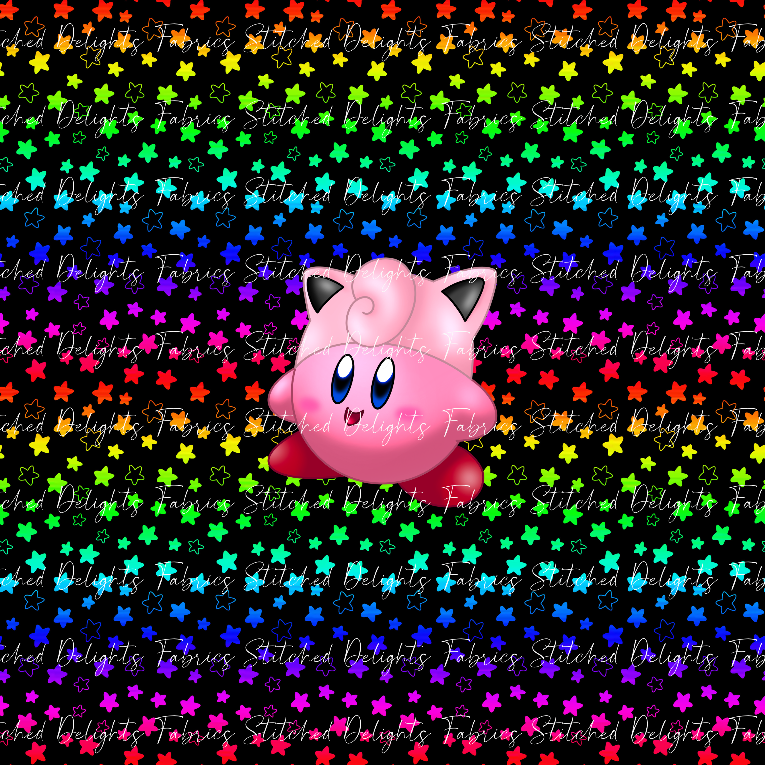 Kirby Dress Up Rainbow Stars Jiggly Panel