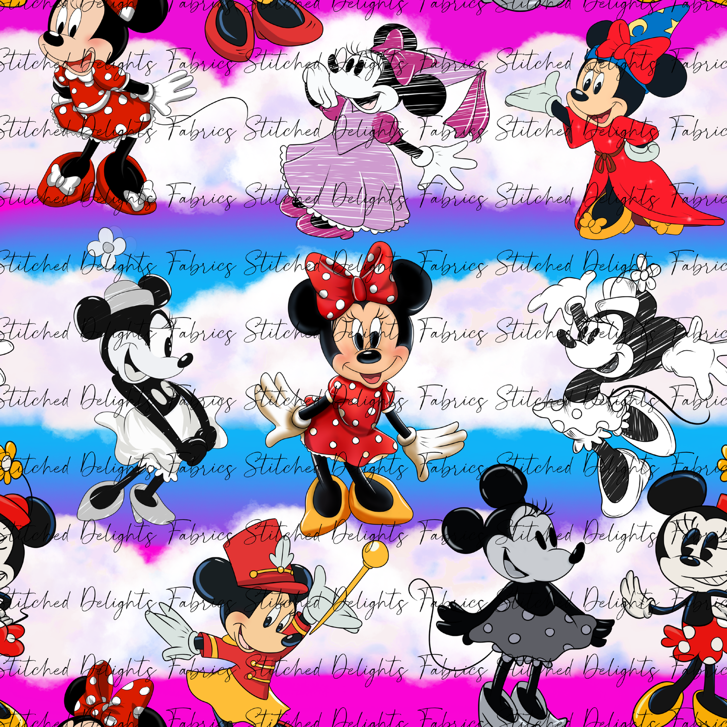 Minnie Through The Ages Purple & Blue