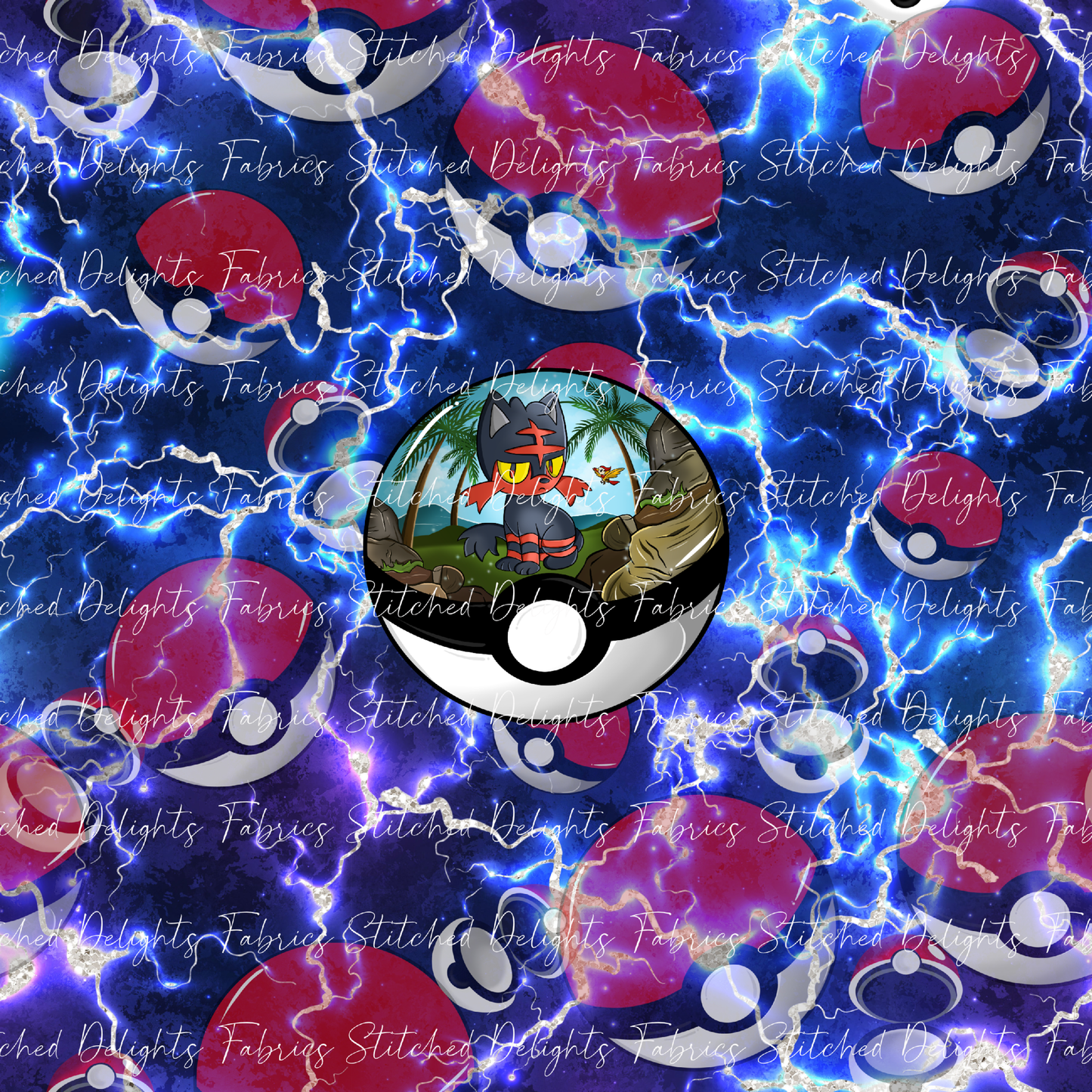 Poke Balls Habitats Litten Lightning Panel