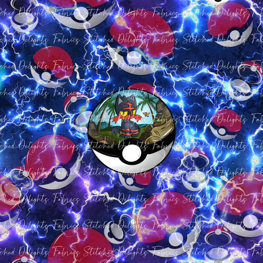 Poke Balls Habitats Litten Lightning Panel