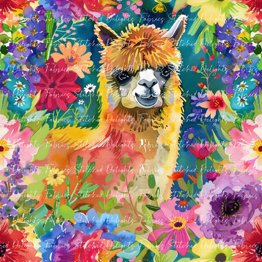 Floral Animals Alpaca