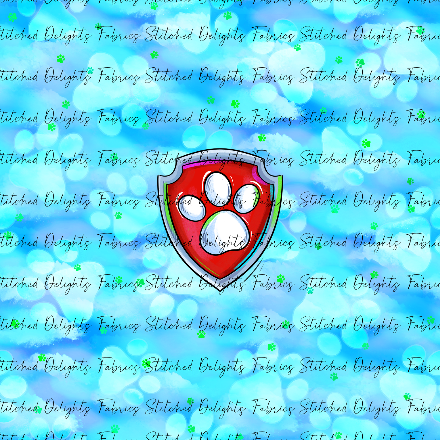 Mighty Pups Light Blue Team Badge Panel