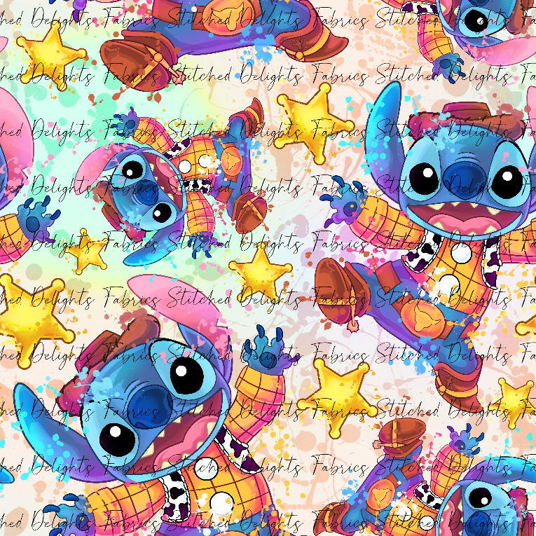 Stitch Cosplay Cowboy Sherriff Rainbow
