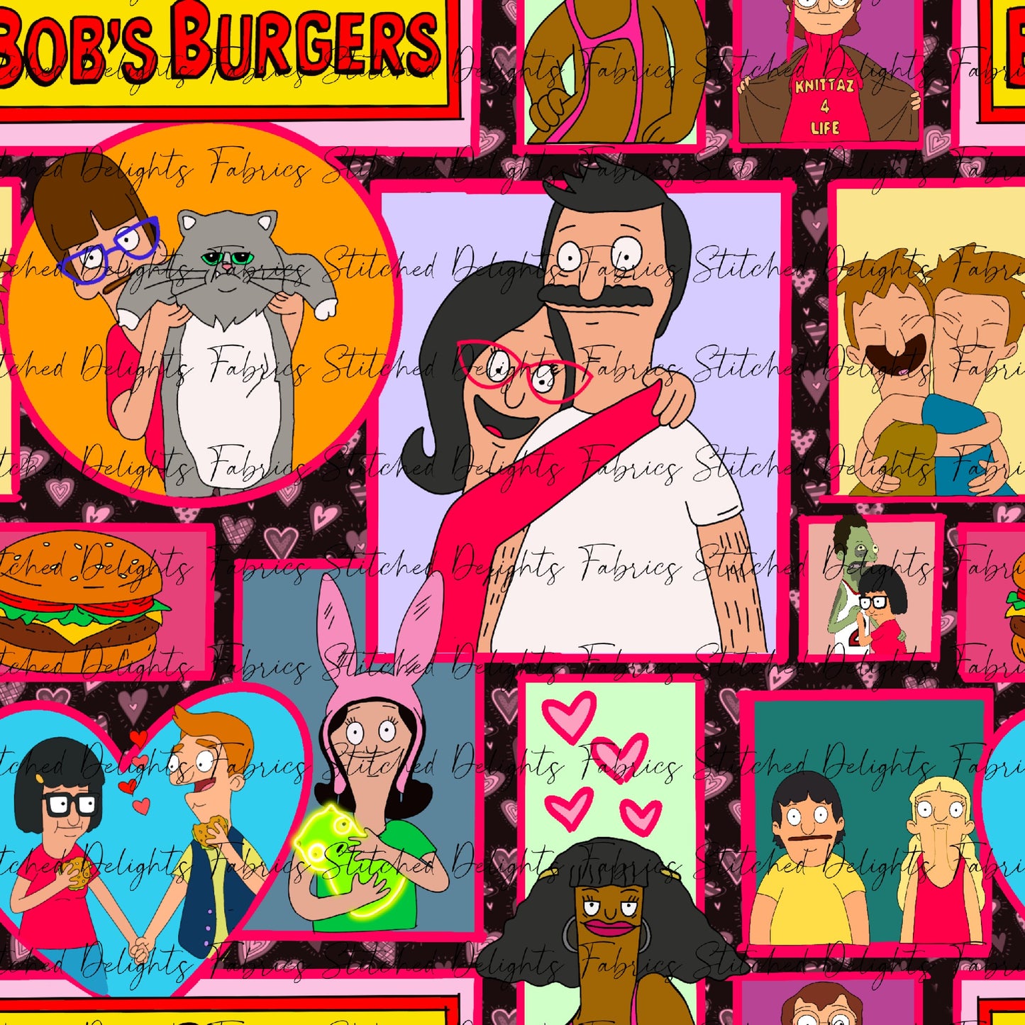 Bob's Burgers Black Big Hearts