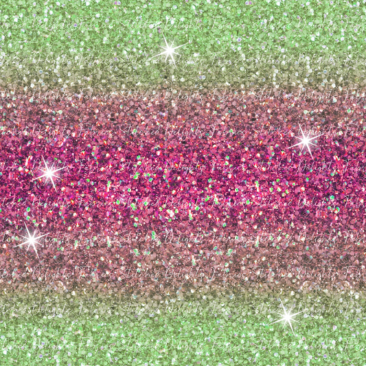 Pink Green Ombre Glitter