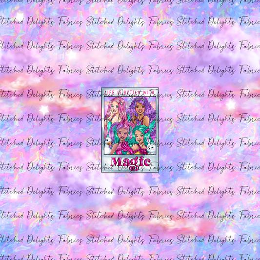 Barbie's Magical Touch Polaroids Mystical Clouds Panel