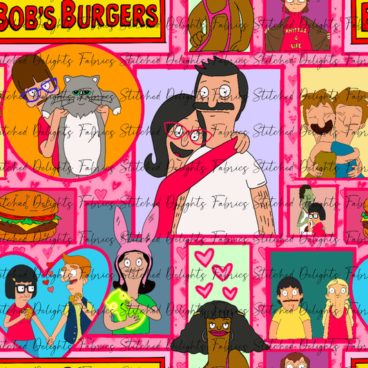 Bob's Burgers Pink Big Hearts