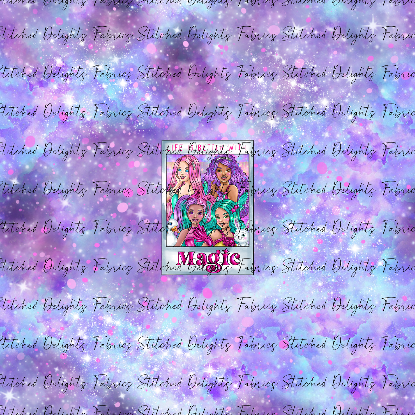 Barbie's Magical Touch Polaroids Pastel Sky Panel