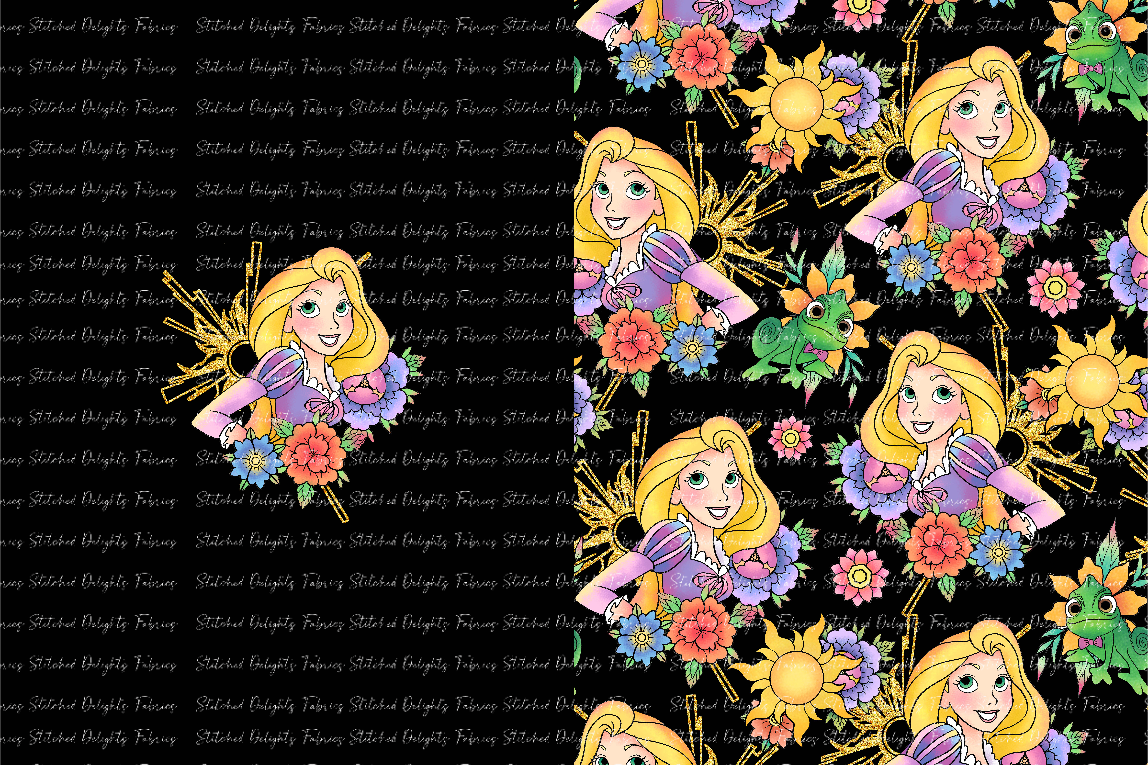 Princess Tattoos Rapunzel Blanket Panels