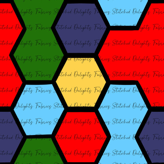 Christmas Hexagon Heelers Blue Co-Ord