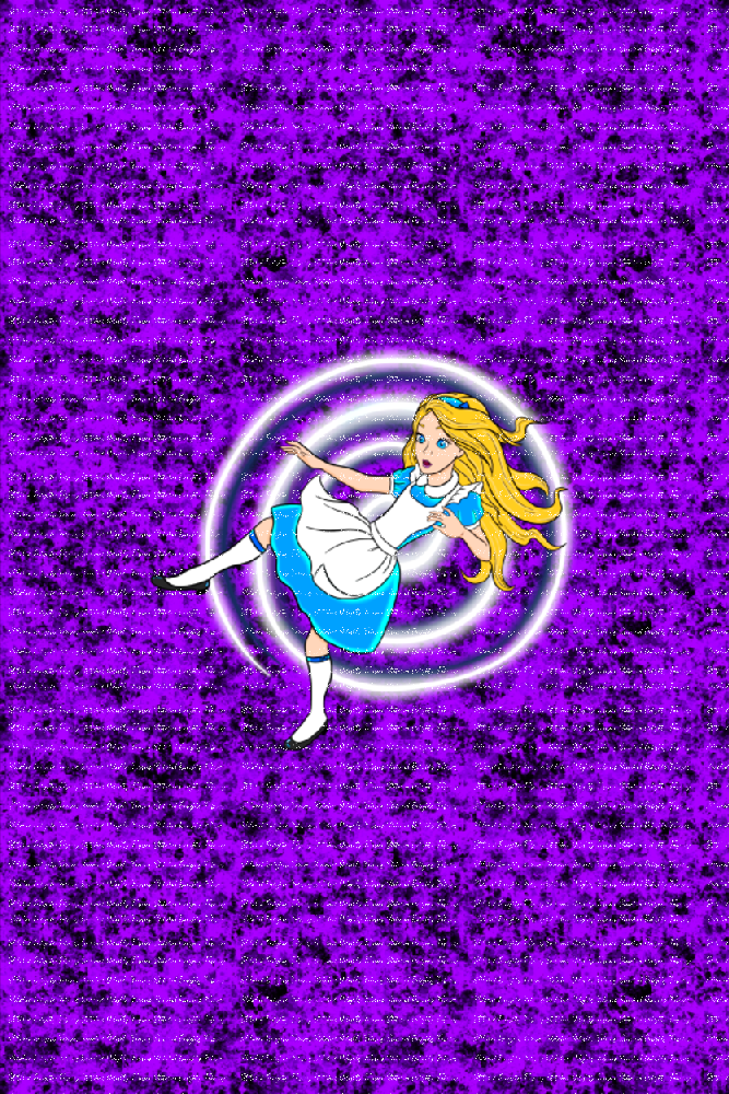 Down The Rabbit Hole Alice Purple Black Blanket Panels