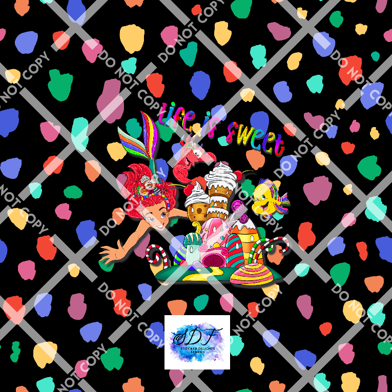 Underwater Candyland Life Is Sweet Black Spots Panel