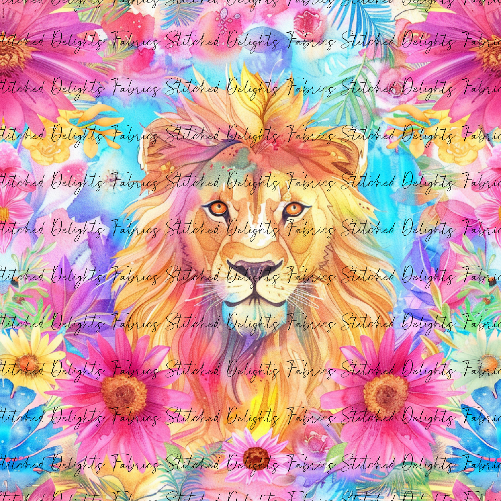 Floral Animals Lion 4