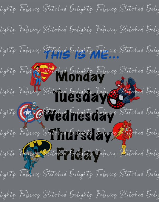 Superheroes Grey Blanket Panels