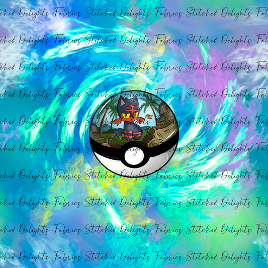 Poke Balls Habitats Litten Swirls Panel
