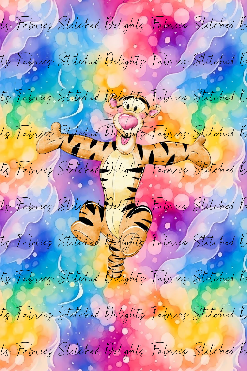 Tiger Rainbow Fun Blanket Panels