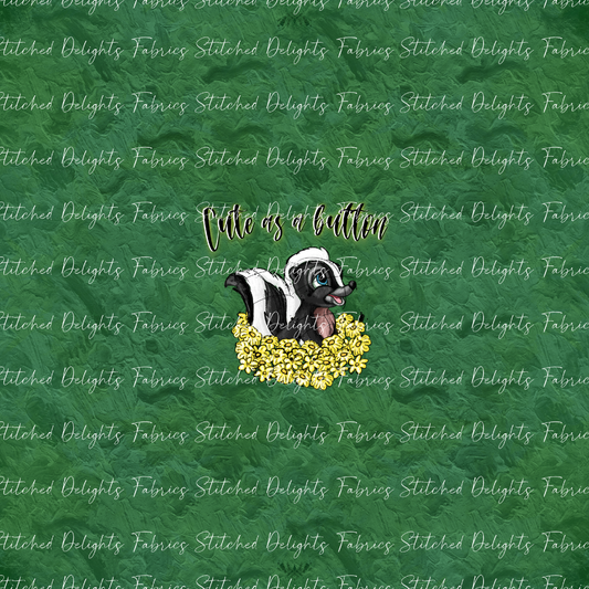 Forest Friends Flower Green Panel