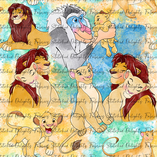 Watercolour Lions