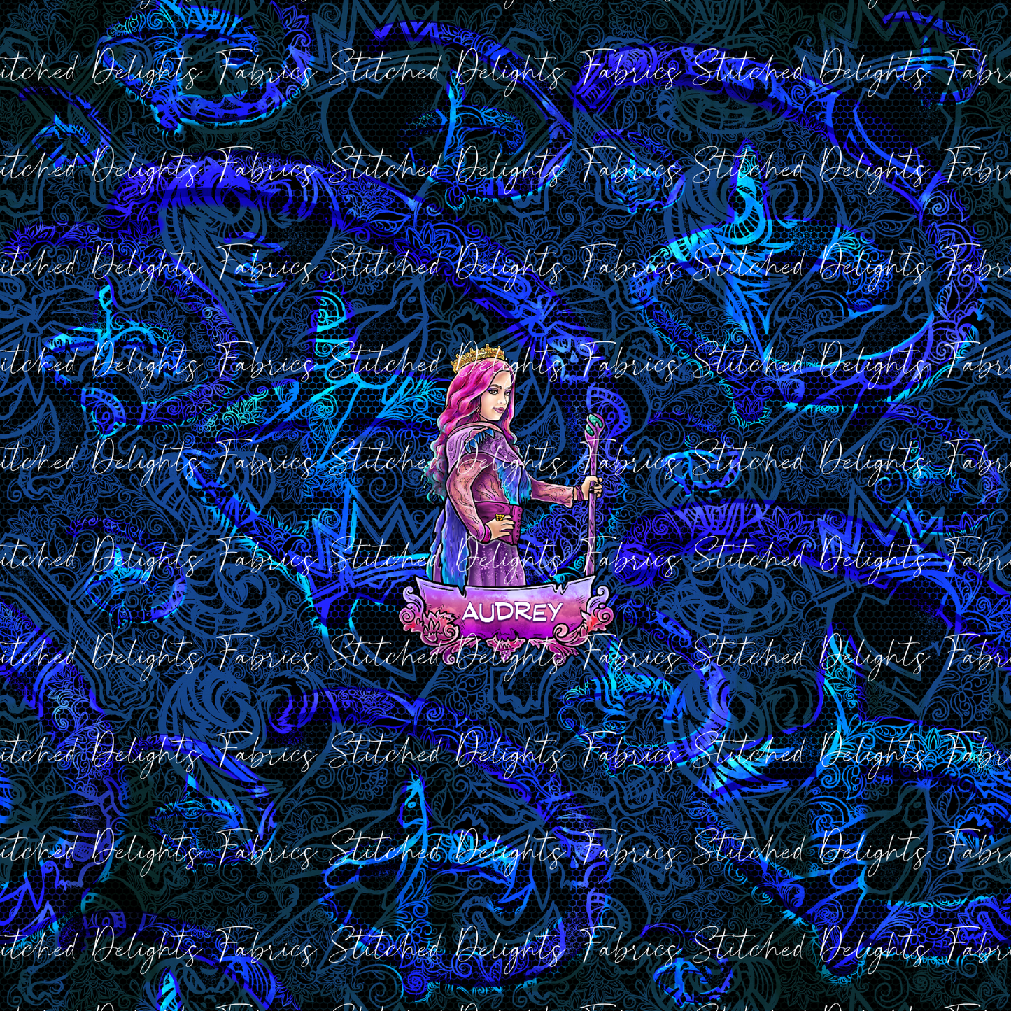 Descendants Neon Blue Audrey Panel