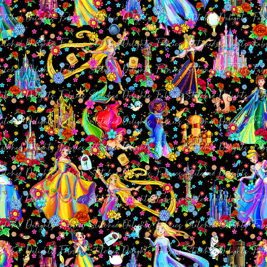 Princesses & Castles All Elements Black