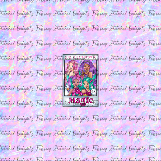 Barbie's Magical Touch Polaroids Pink Gem Panel