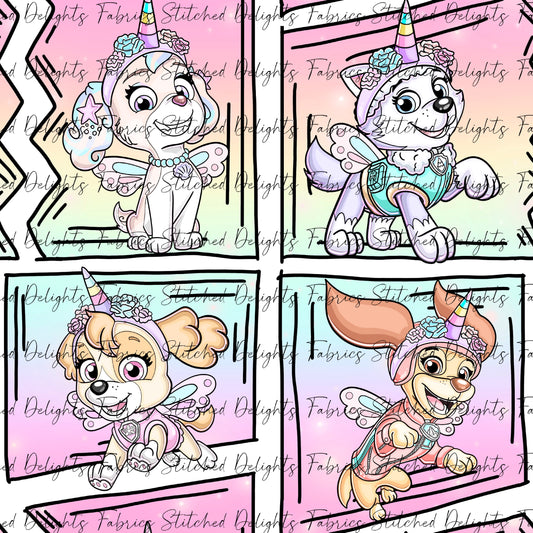 Girl Pups Comic Ombre