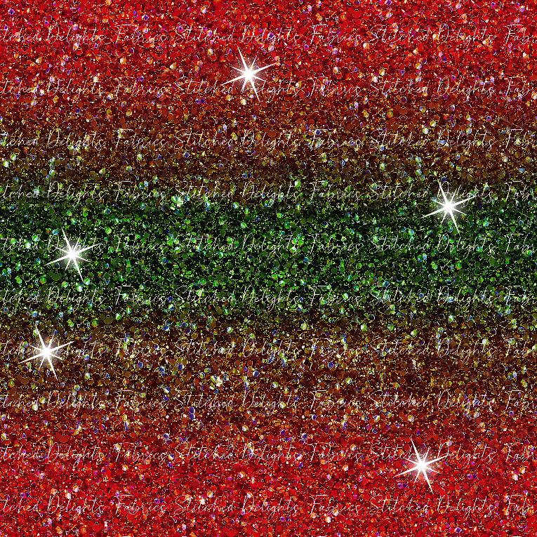 Red Green Ombre Glitter