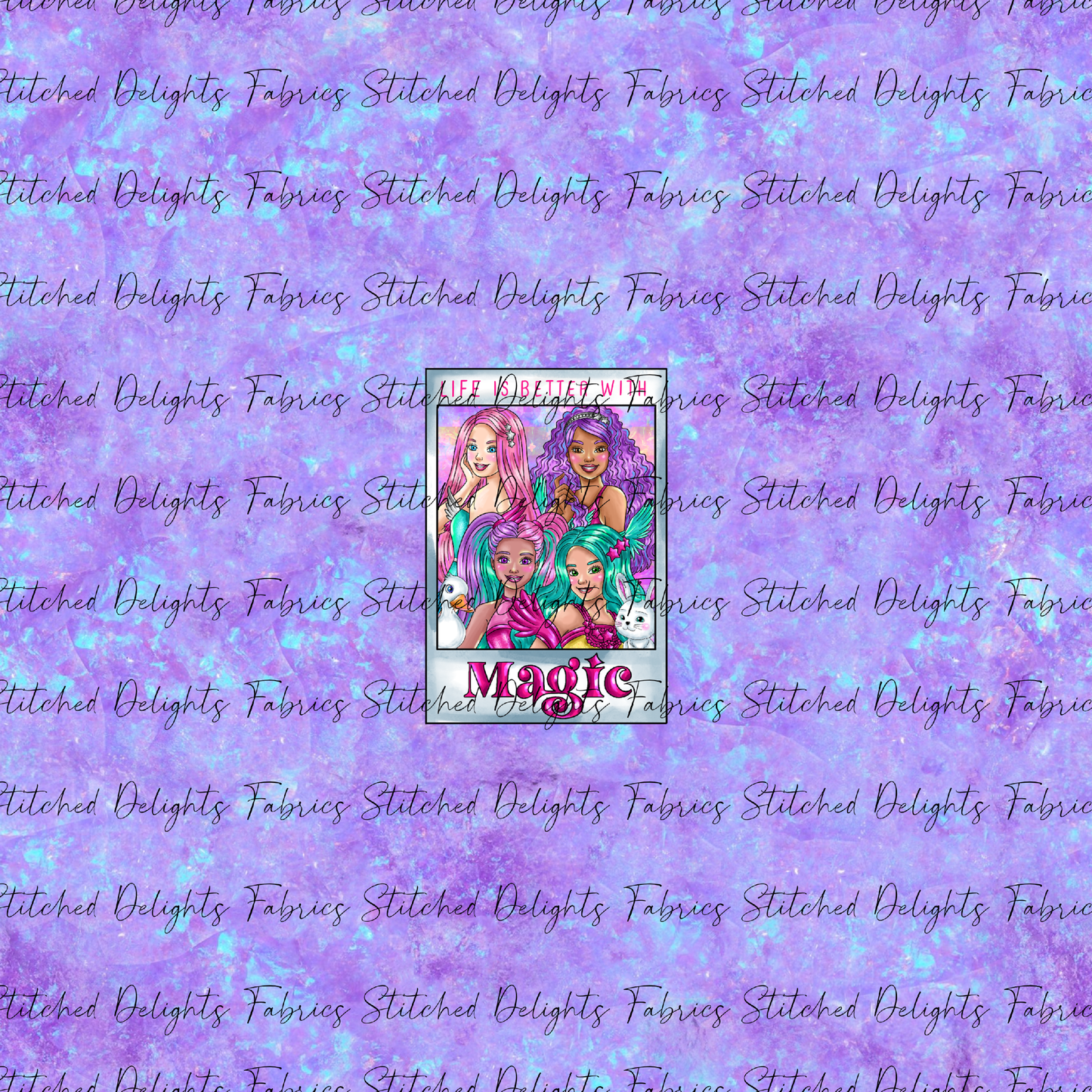Barbie's Magical Touch Polaroids Purple Haze Panel