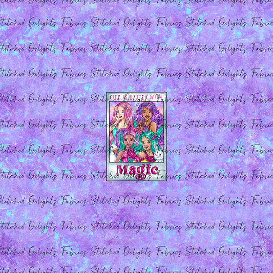 Barbie's Magical Touch Polaroids Purple Haze Panel