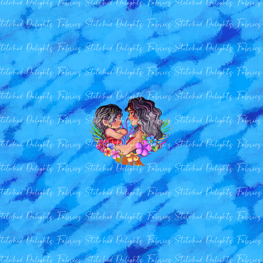 Moana 2 Whistling Wind Sisters Floral Panel