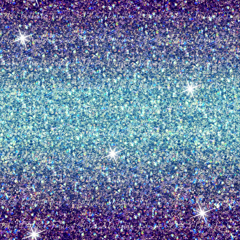 Twilight Teal Purple Ombre Glitter