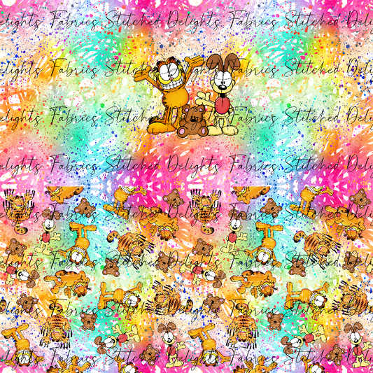 Ginger Cat Rainbow Scribble Undie Panel