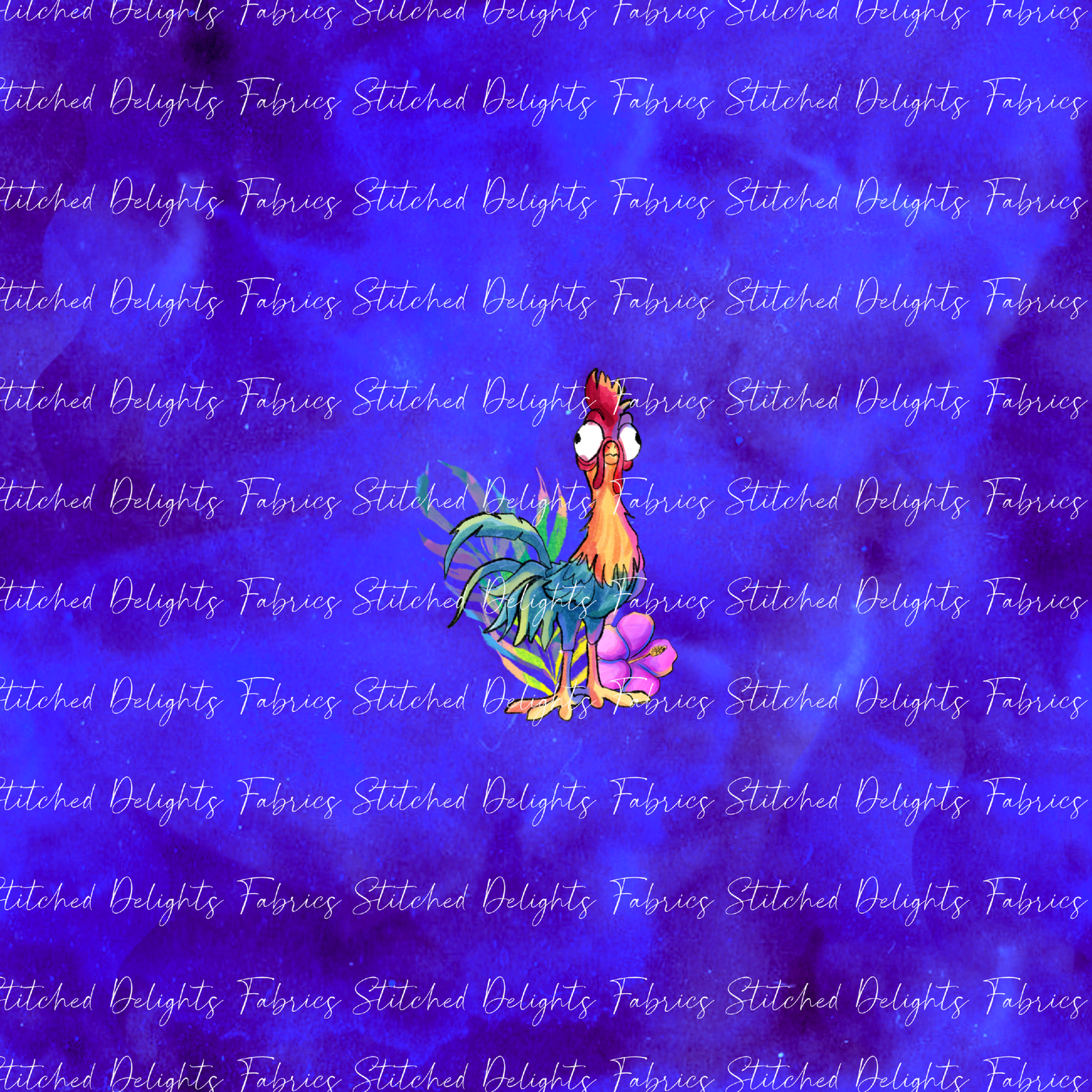 Moana 2 Deep Sea Hei Hei Floral Panel