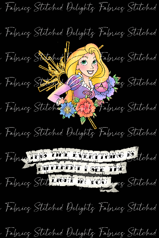 Princess Tattoos Rapunzel Blanket Panels