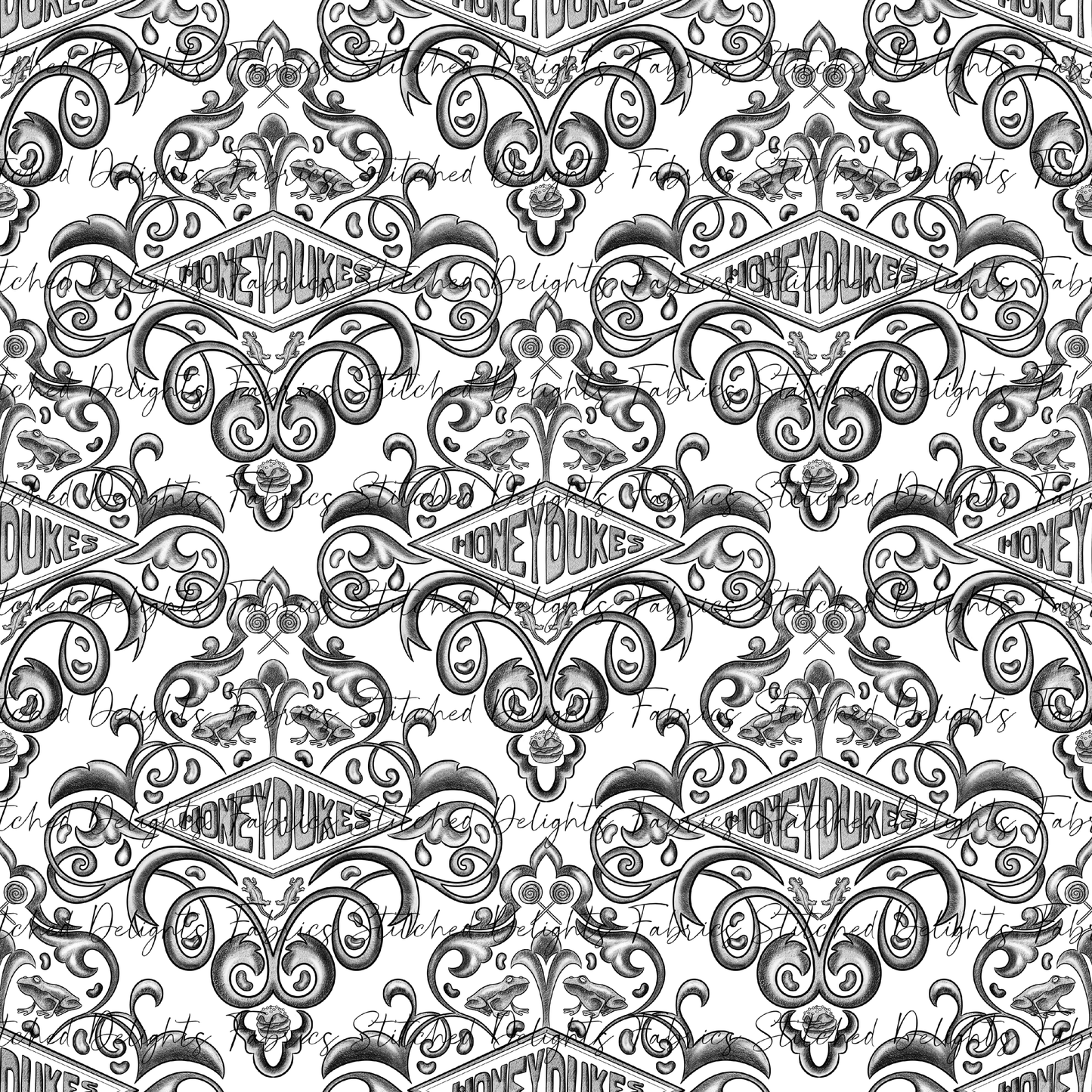 HP Damask Honeydukes White