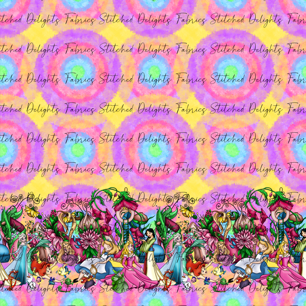 Princess Heels Tie Dye Double Border