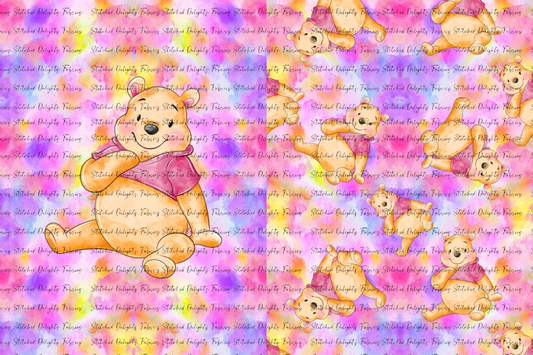 Bear Friend Rainbow Blanket Panels