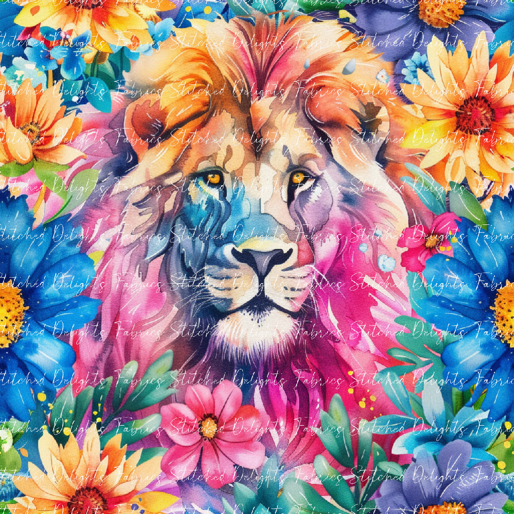 Floral Animals Lion 5