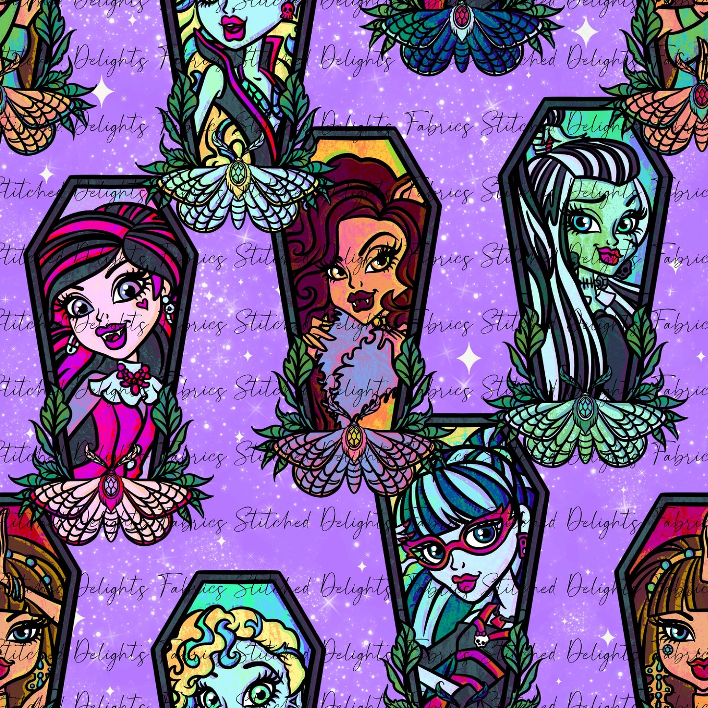 Monster High Coffins Purple Shimmer