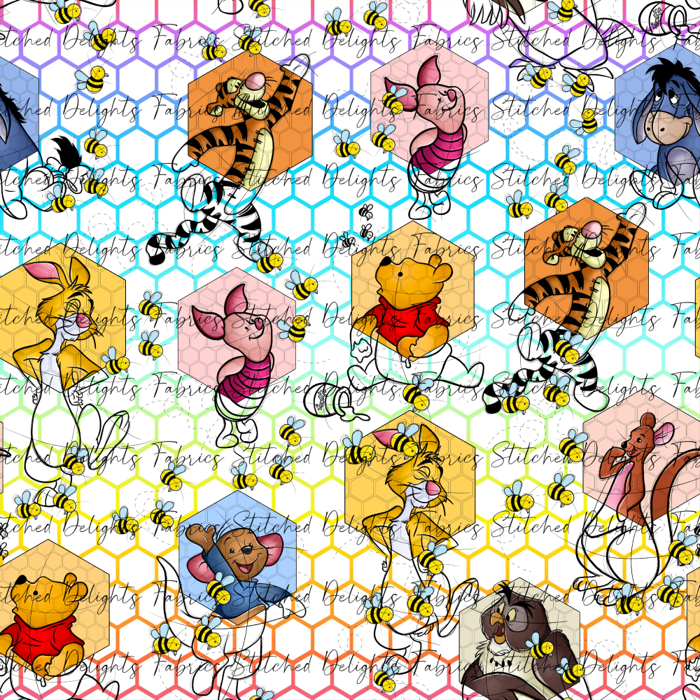 Silly Bear 2.0 Rainbow Hexagon & Bees