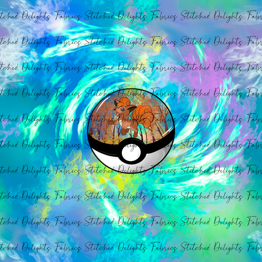 Poke Balls Habitats Vulpix Swirls Panel